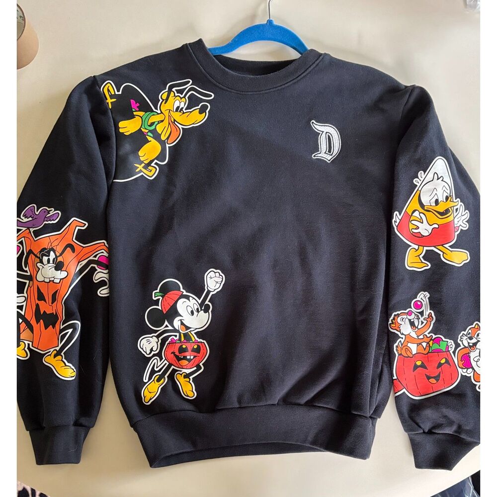 Rare Disneyland Resort Halloween Mickey & Friends Pullover Spirit Jersey Sz XS